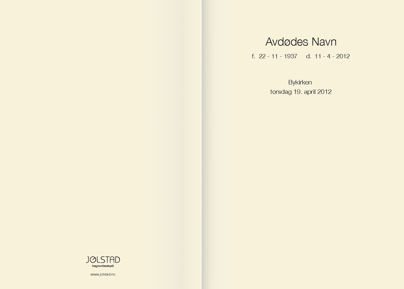 Ren og enkel eggehvitt programhefte fra Jølstad