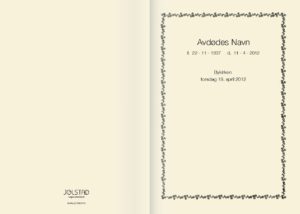 Kransinnrammet programhefte fra Jølstad