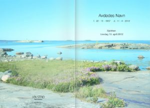 Programhefte med kystmotiv fra Jølstad