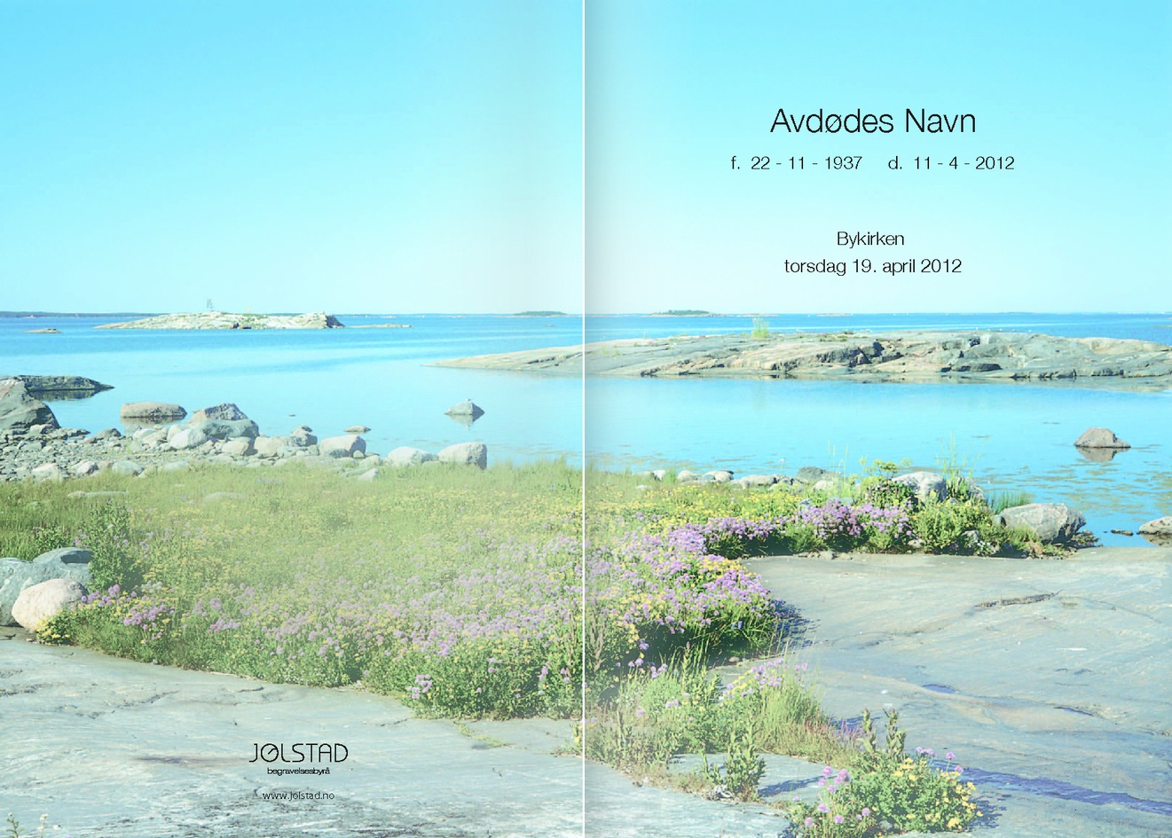 Programhefte med kystmotiv fra Jølstad