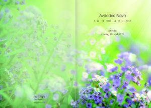 Markblomster på programheftet fra Jølstad