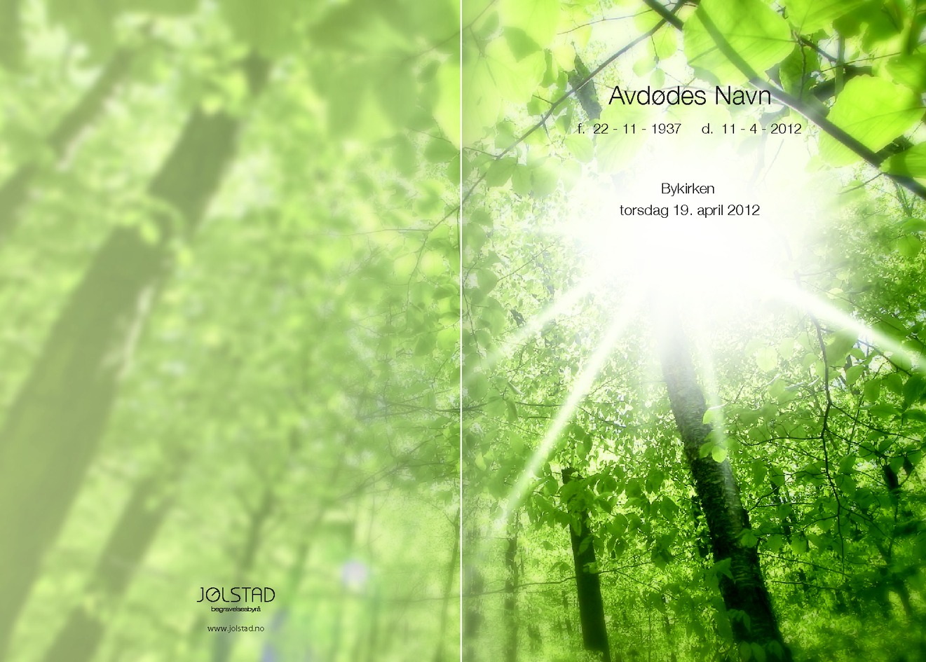 Bilde over hele programheftet tilbys av Jølstad