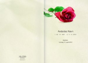 Programhefte med rose fra Jølstad