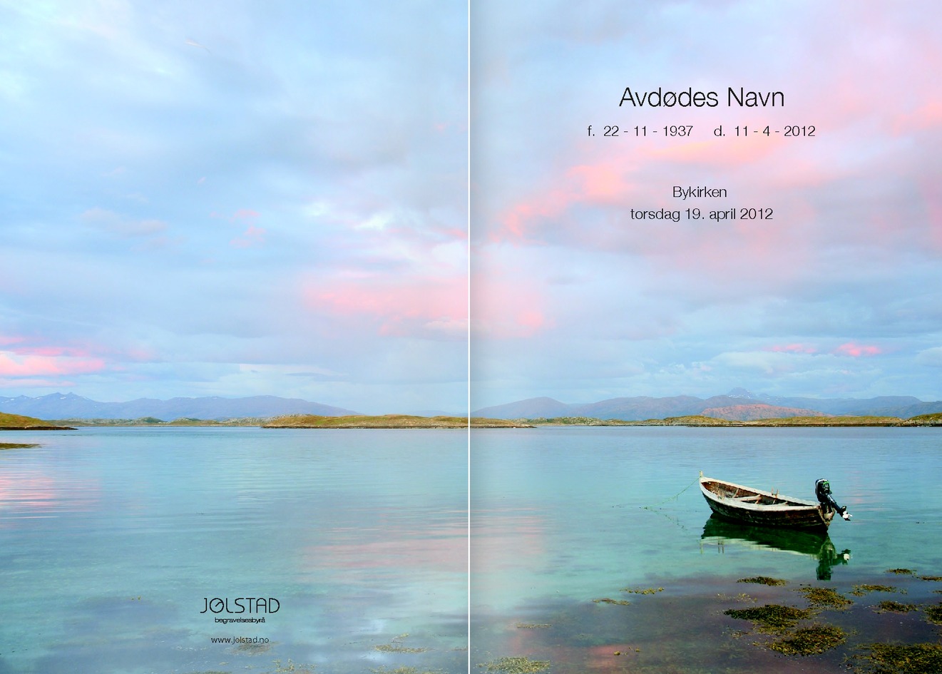 Programhefte medlandskap og båt fra Jølstad