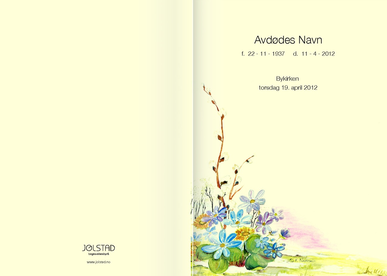 Vårstemning på Jølstads programhefte