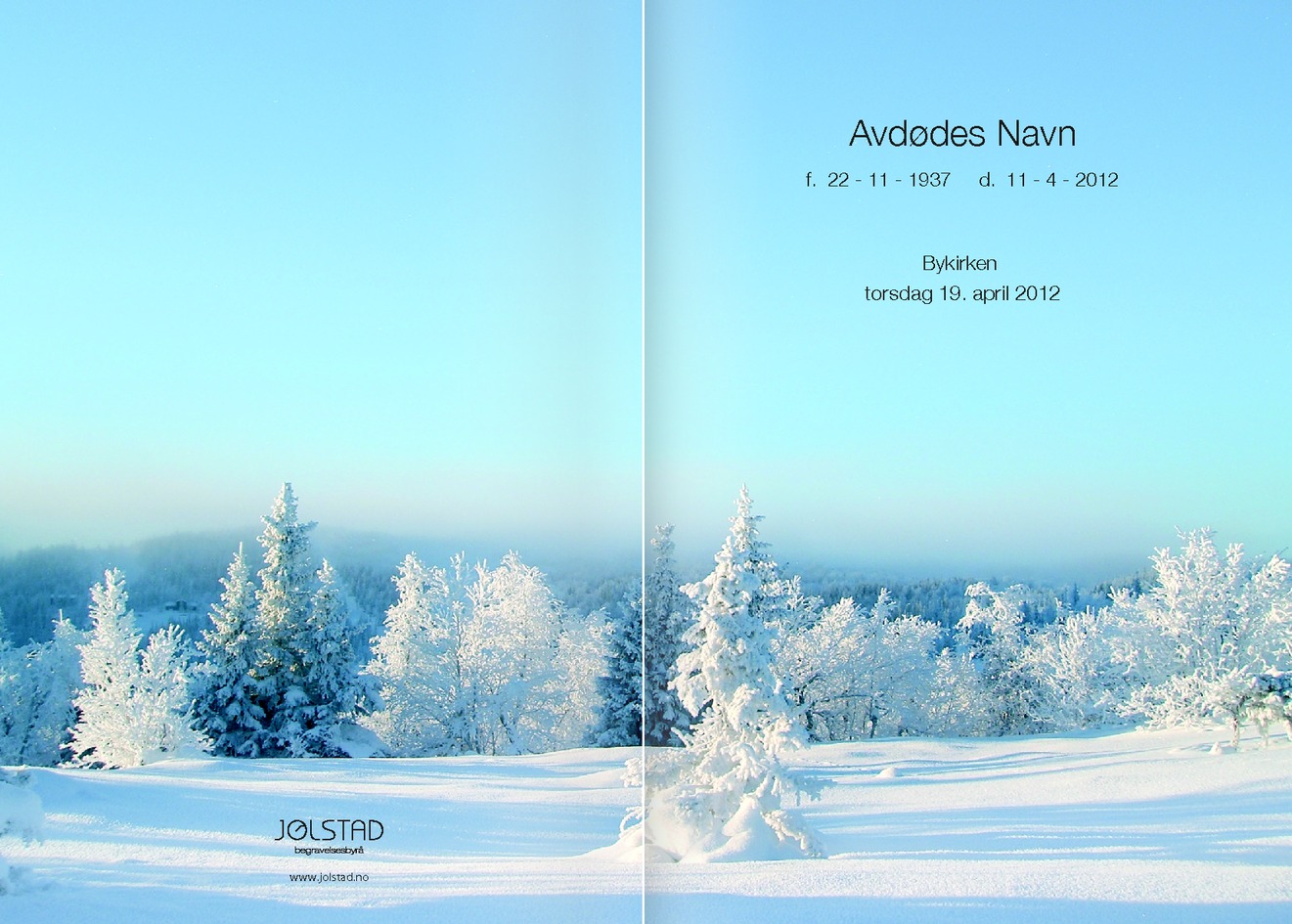 Eventyrvinter-motiv på programheftet fra Jølstad